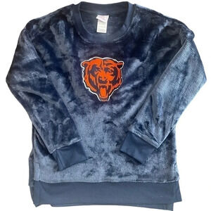 NFL Teens Minky Fleece Sweatshirt. Chicago Bears. Navy. Large 11/13 or Womens Sm